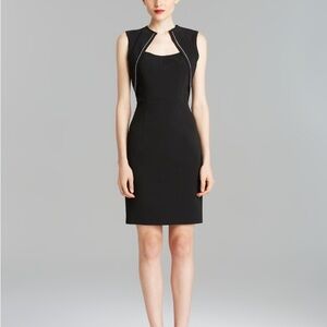 🔥 Yigal Azrouel black zipper accent sleeveless dress small